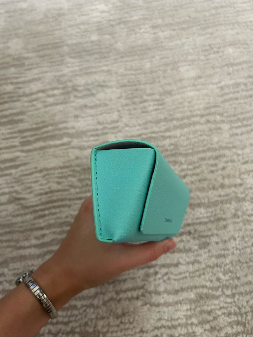 Tiffany & Co. Tiffany Blue Leather Eyewear Case and Silk Cloth - Picture 4 of 5